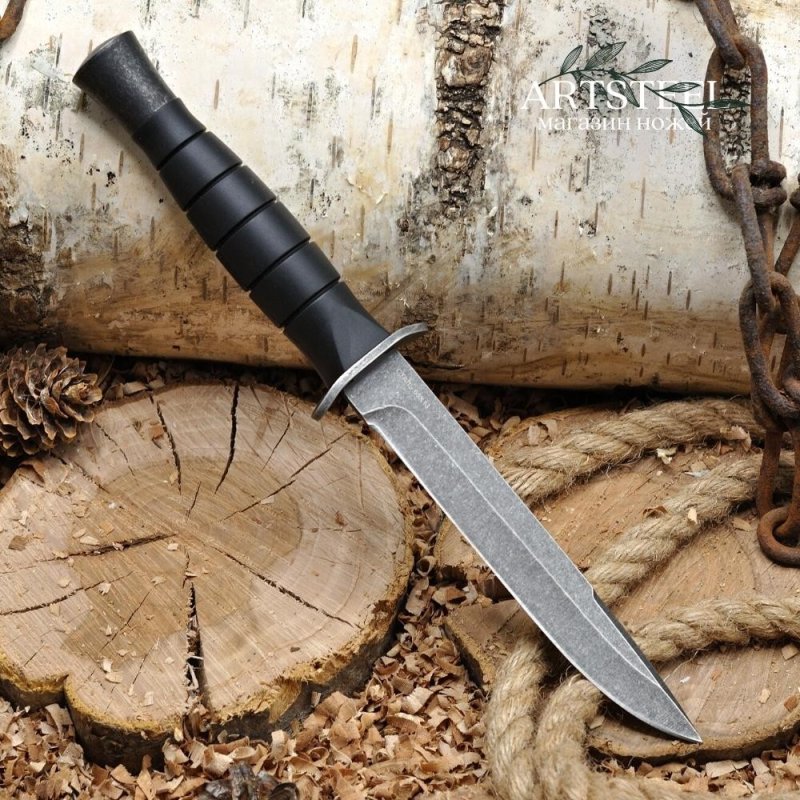 Туристический нож Адмирал-2, сталь 65Х13, рукоять резинопластик в интернет-магазине art-steel.ru, фото