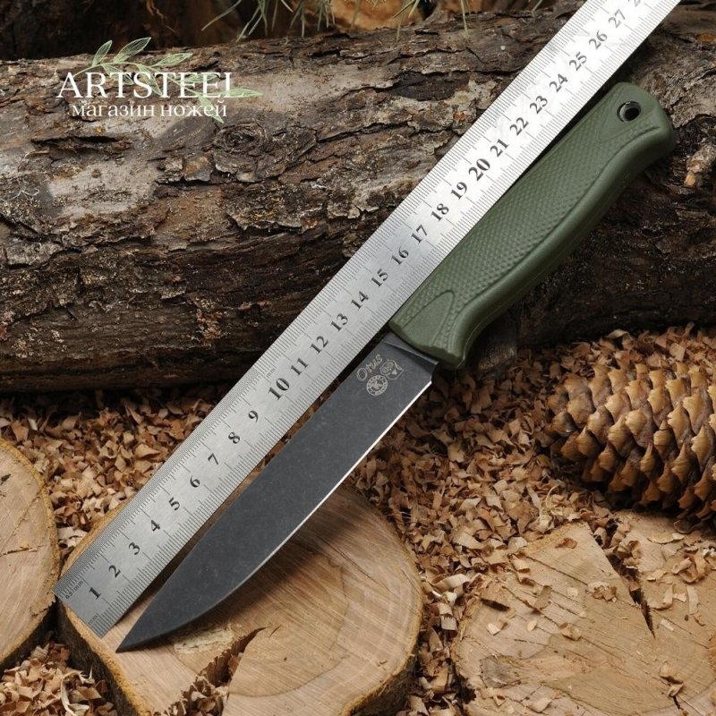 Туристический нож Otus (Отус), сталь AUS8, рукоять эластрон в интернет-магазине art-steel.ru, фото