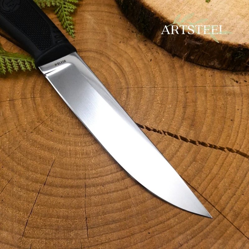 Нож Гарпун-2 из стали D2, рукоять резина в интернет-магазине art-steel.ru, фото