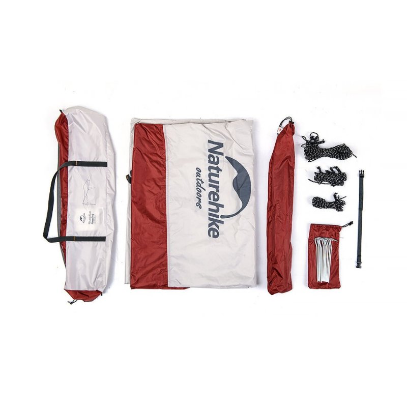 Тент Naturehike Hexagon NH16T013-S, 150D для кемпинга, серый с голубым (с двумя стойками) в интернет-магазине art-steel.ru, фото