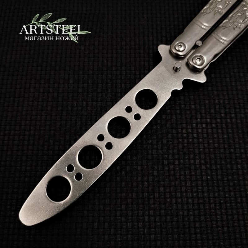 Нож бабочка тренировочный Серый Дракон в интернет-магазине art-steel.ru, фото