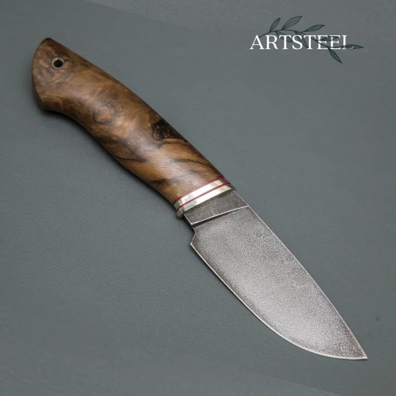 Нож Разделочный из стали ХВ-5, рукоять орех, литье мальхиор в интернет-магазине art-steel.ru, фото