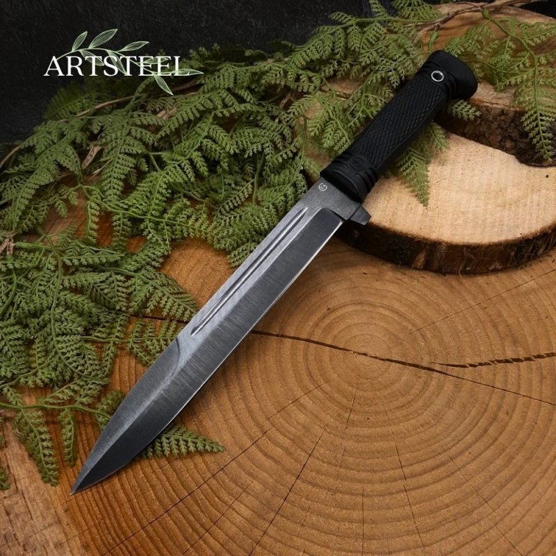 Нож Майор из стали 65Г, рукоять резина в интернет-магазине art-steel.ru, фото