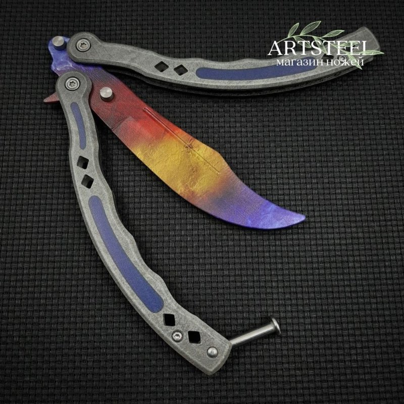 Нож бабочка тренировочный CS GO Balisong в интернет-магазине art-steel.ru, фото
