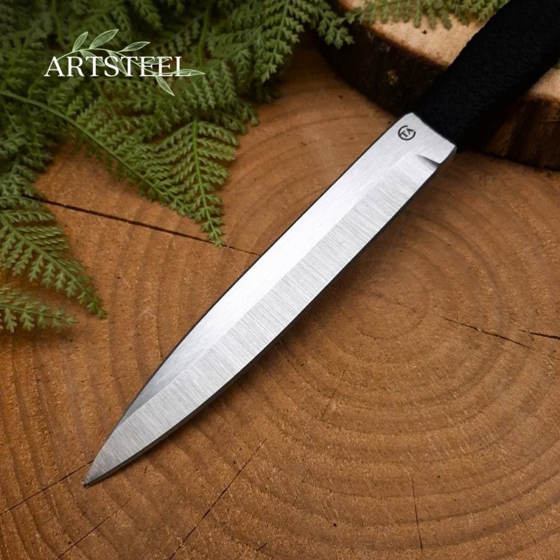 Нож Горец-3М из стали 65Х13, рукоять сталь, нейлон в интернет-магазине art-steel.ru, фото