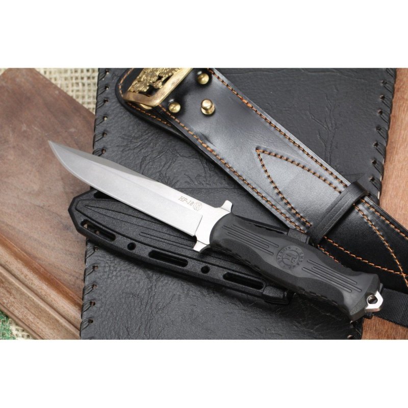 Туристический нож НР-18 (финка), сталь AUS8, рукоять эластрон в интернет-магазине art-steel.ru, фото