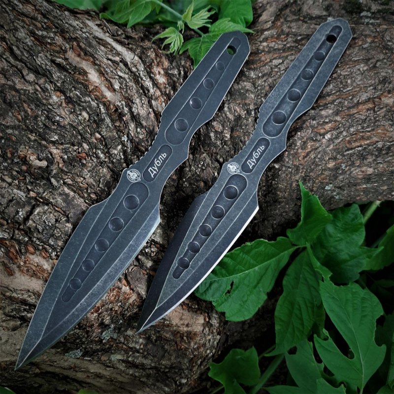 Набор метательных ножей Дубль, сталь 420, рукоять сталь в интернет-магазине art-steel.ru, фото