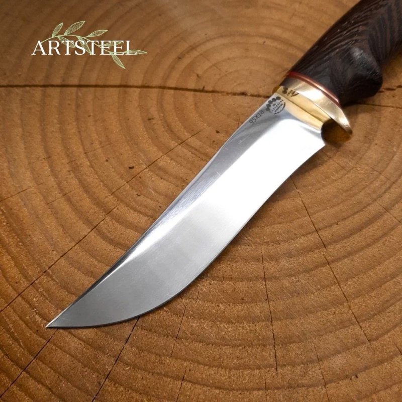 Нож Судак из стали 95Х18, рукоять латунь, венге в интернет-магазине art-steel.ru, фото