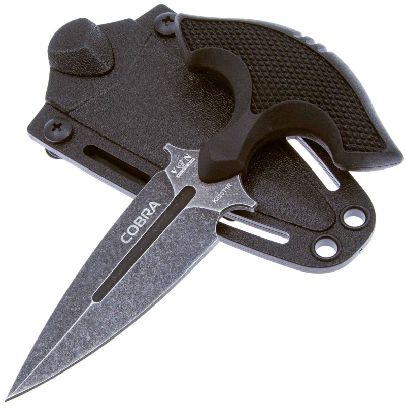 Тычковый нож COBRA, сталь AUS8, рукоять резина в интернет-магазине art-steel.ru, фото