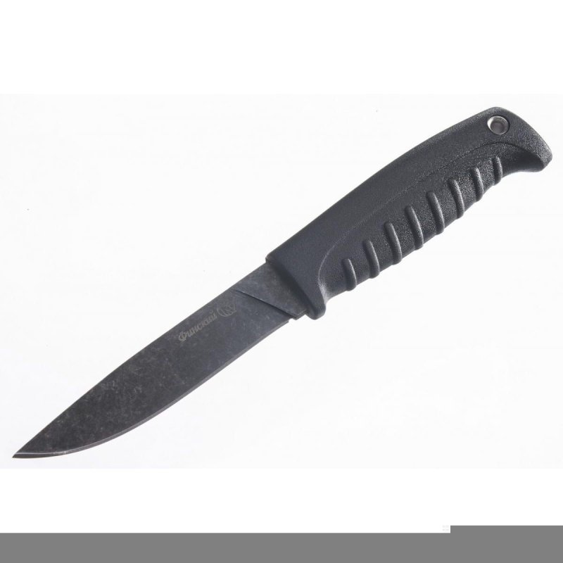 Нож Финский 110х18 стоунвош черный эластрон в интернет-магазине art-steel.ru, фото