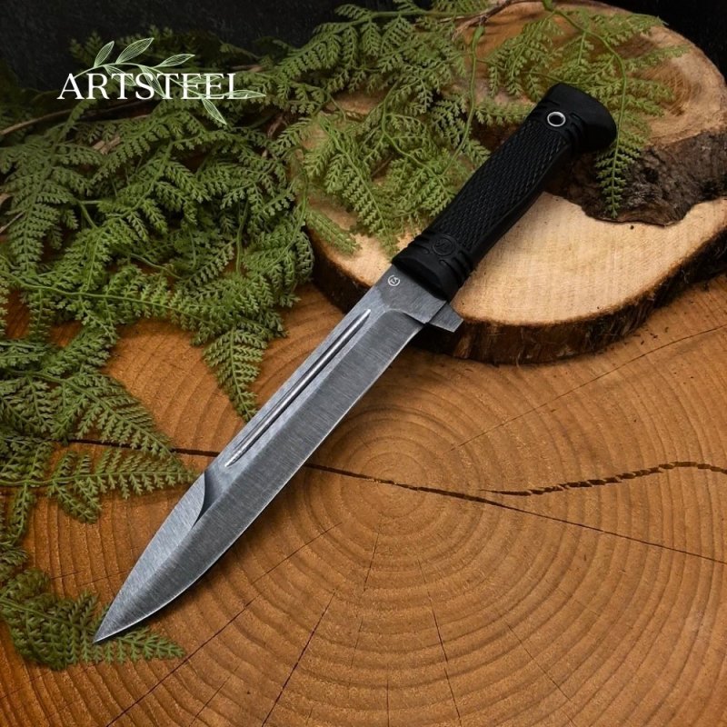 Нож Капитан из стали 65Г, рукоять резина в интернет-магазине art-steel.ru, фото