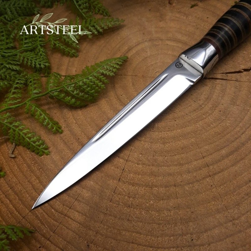 Нож Горец-3М из стали 95Х18, рукоять кожа в интернет-магазине art-steel.ru, фото