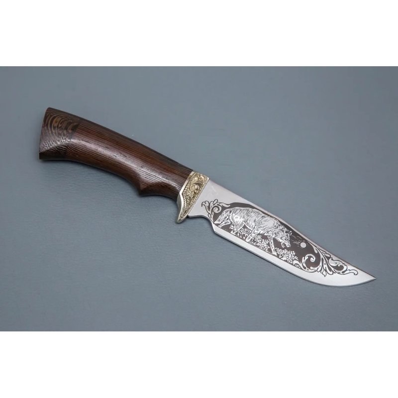 Нож Юнкер из стали 95х18, рукоять венге, литьё мельхиор в интернет-магазине art-steel.ru, фото