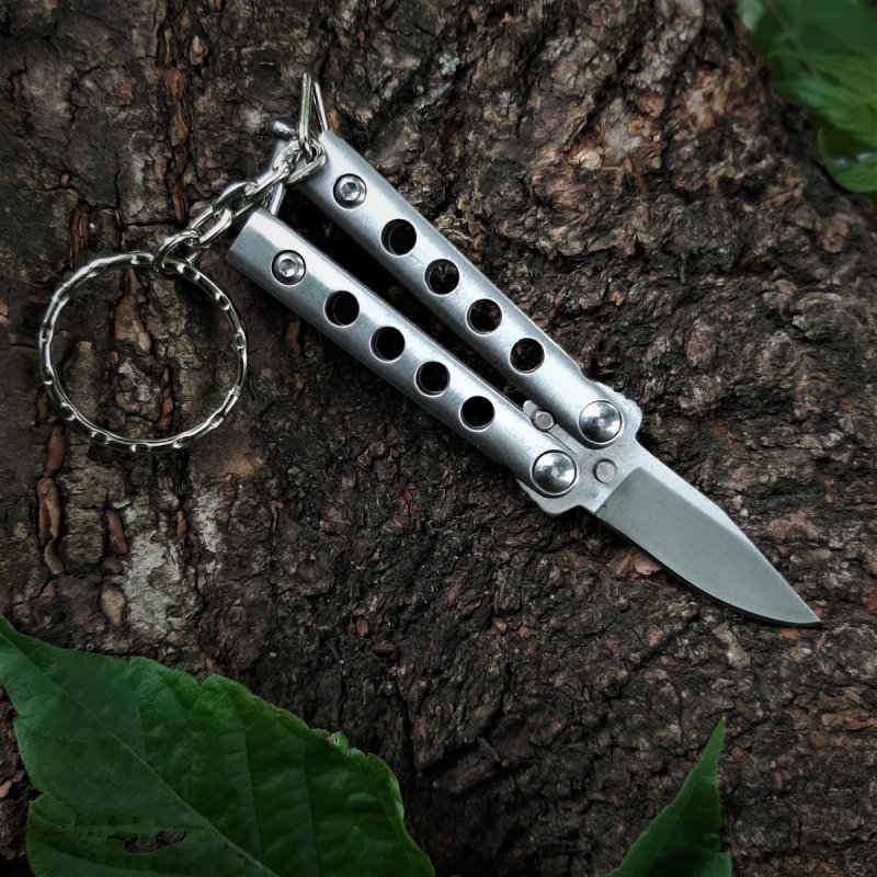 Нож бабочка Гном, сталь 420, рукоять сталь в интернет-магазине art-steel.ru, фото