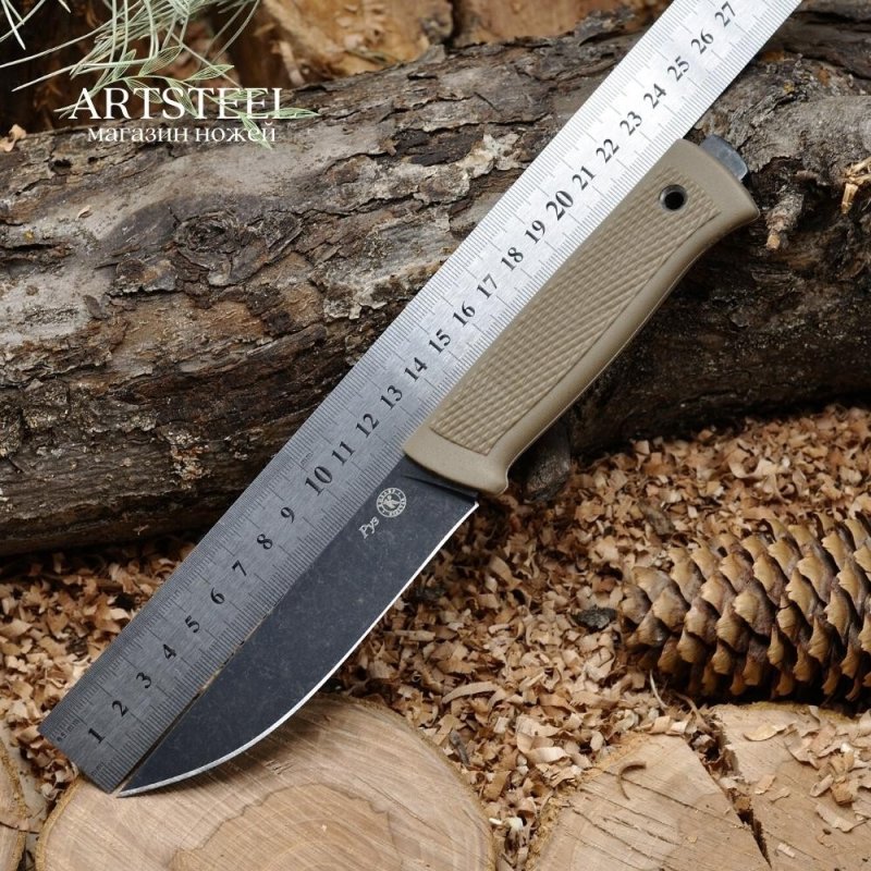 Туристический нож Руз, сталь AUS8, рукоять эластрон в интернет-магазине art-steel.ru, фото