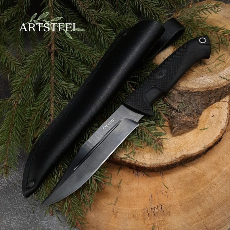 Нож Осетр, сталь У8, рукоять эластрон в интернет-магазине art-steel.ru, фото