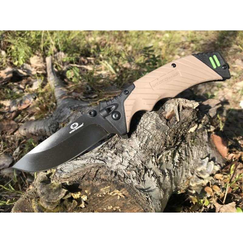 Складной нож Folding Nightingale, сталь 440, рукоять пластик, резина в интернет-магазине art-steel.ru, фото