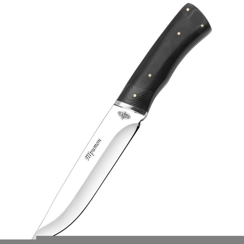 Крепкий походный нож Тритон, сталь 65Х13, рукоять дерево, микарта в интернет-магазине art-steel.ru, фото