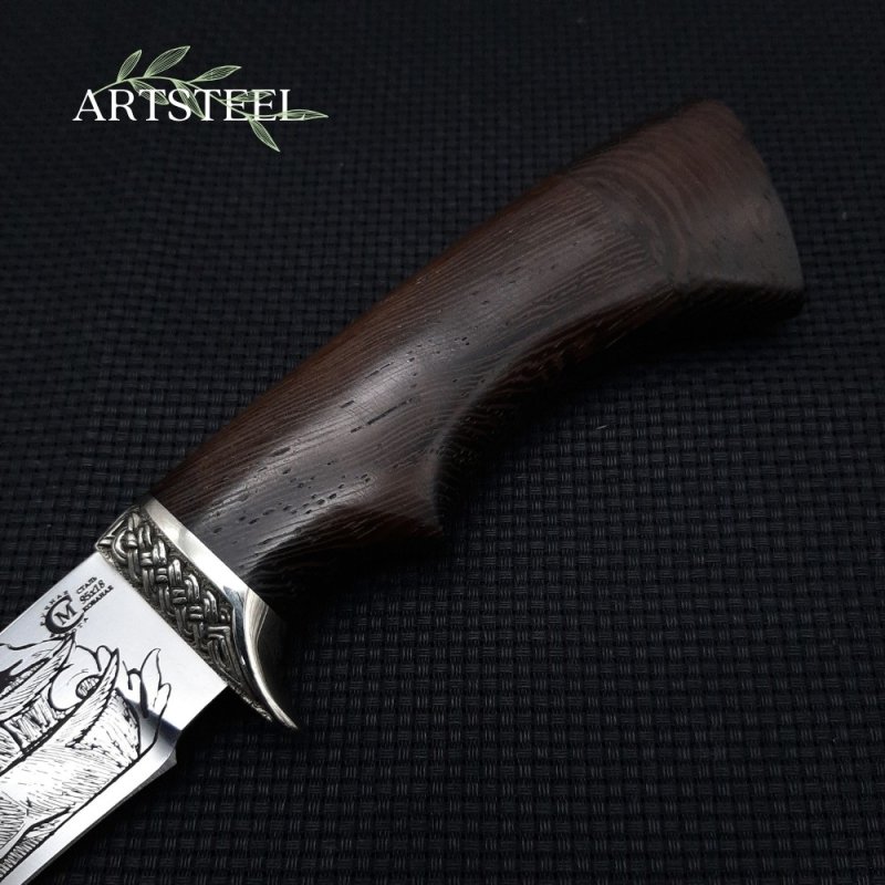 Нож Князь из стали 95Х18, рукоять венге, литье мельхиор в интернет-магазине art-steel.ru, фото