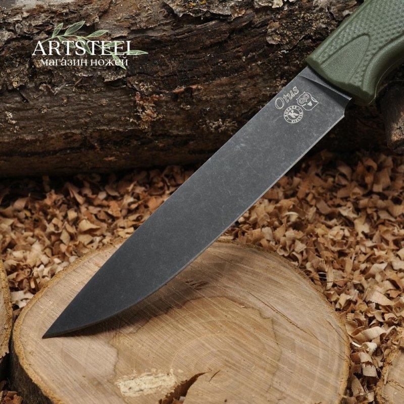 Туристический нож Otus (Отус), сталь AUS8, рукоять эластрон в интернет-магазине art-steel.ru, фото