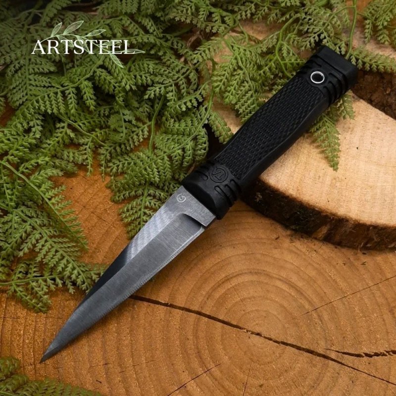 Нож Миг-2 из стали 65Г, рукоять резина в интернет-магазине art-steel.ru, фото