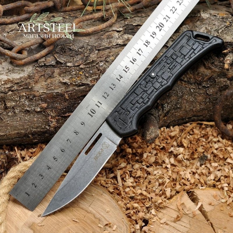 Складной нож НСК-8, сталь AUS8, рукоять пластик в интернет-магазине art-steel.ru, фото