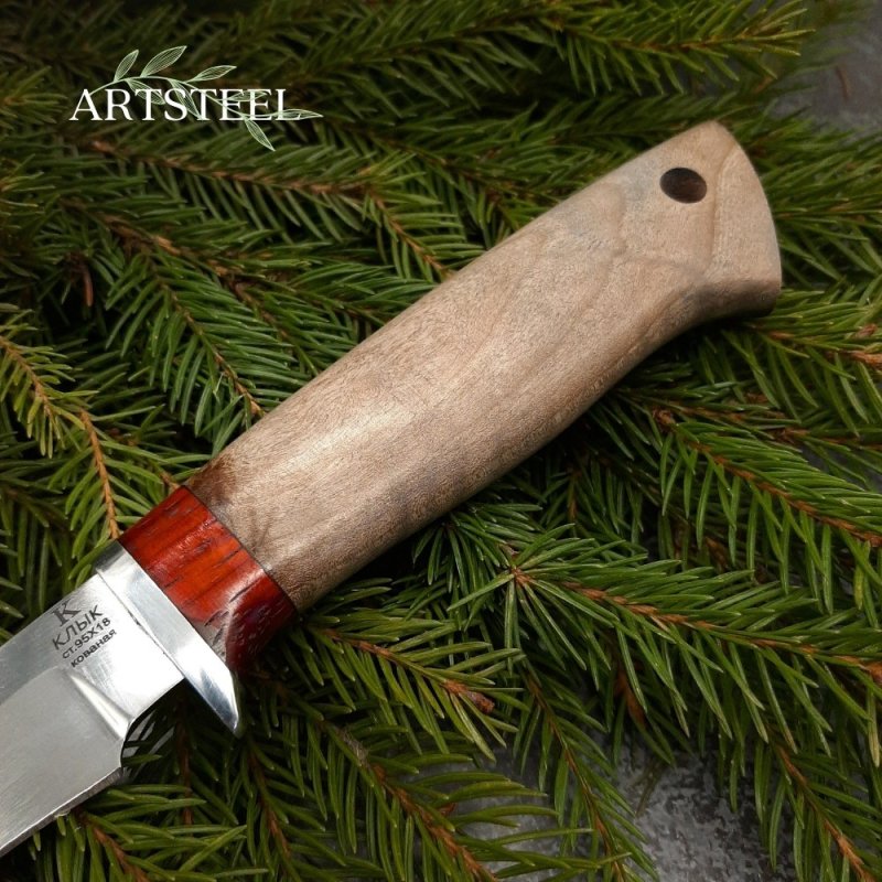 Нож Клык из стали 95Х18, рукоять Орех в интернет-магазине art-steel.ru, фото