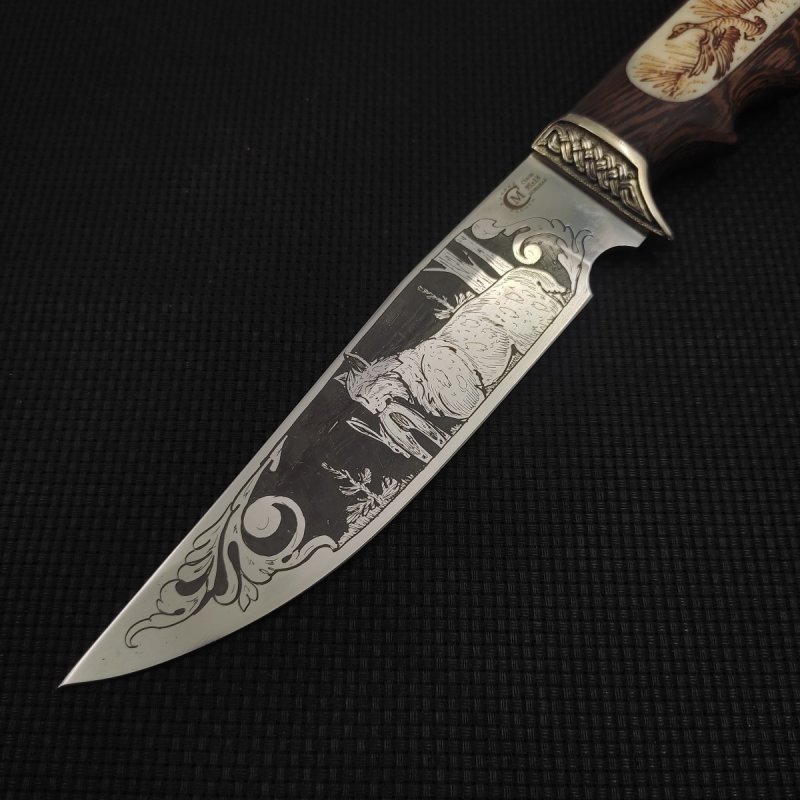 Нож Легионер из стали 95х18, рукоять венге, литьё мельхиор в интернет-магазине art-steel.ru, фото