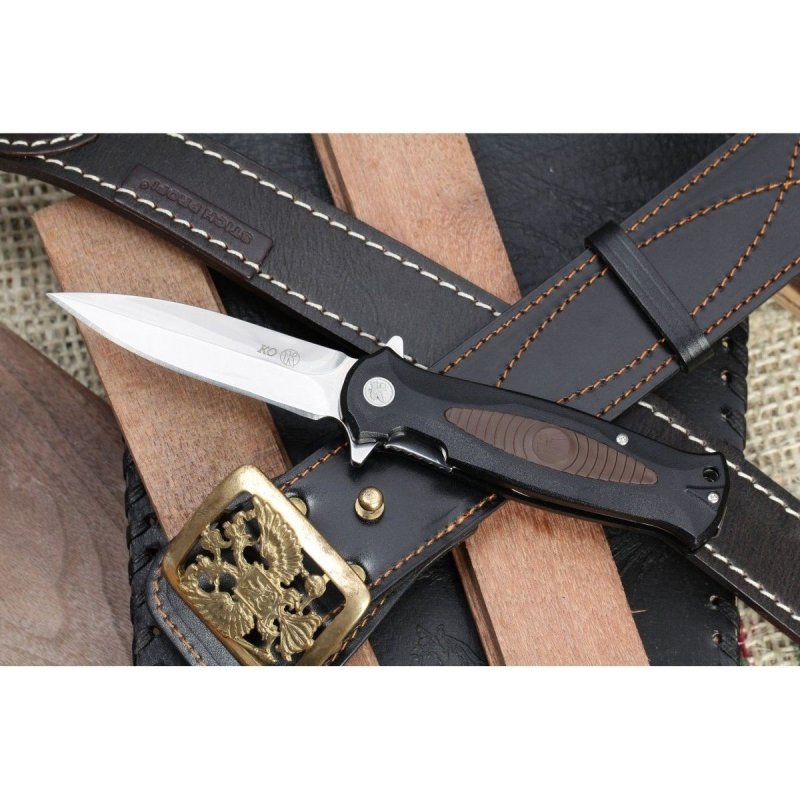 Складной нож КО, сталь AUS8, рукоять пластик, эластрон в интернет-магазине art-steel.ru, фото