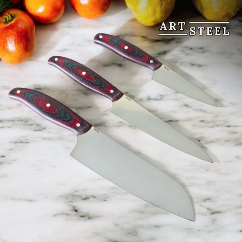 Набор кухонных ножей 3 шт. "Шеф-1" в интернет-магазине art-steel.ru, фото