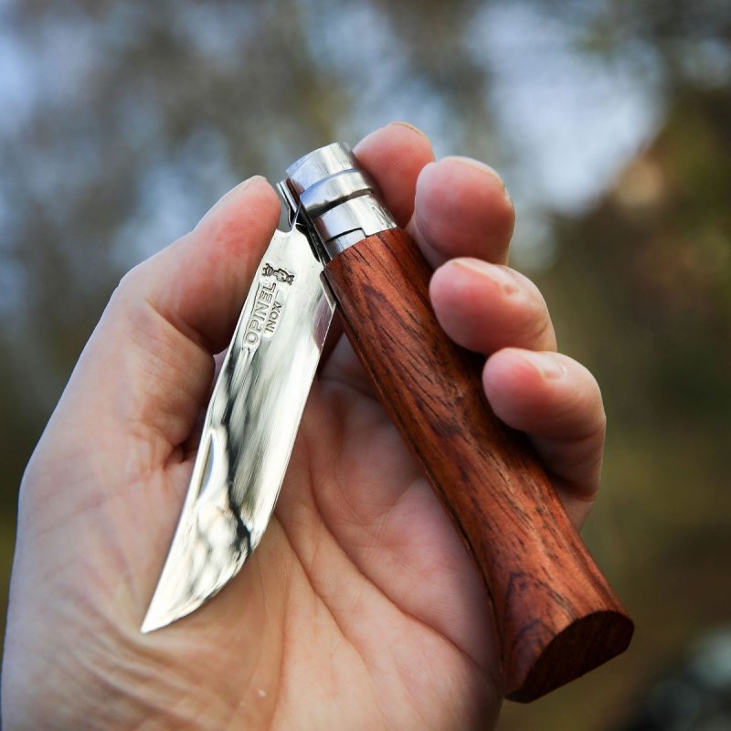 Нож Opinel №8, нержавеющая сталь, рукоять дерево бубинга в интернет-магазине art-steel.ru, фото