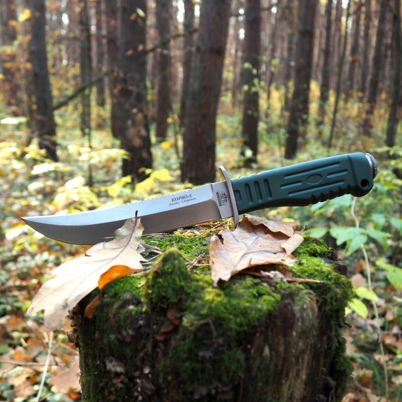 Охотничий нож Корво-5, сталь 9Cr14MoV, рукоять эластрон в интернет-магазине art-steel.ru, фото