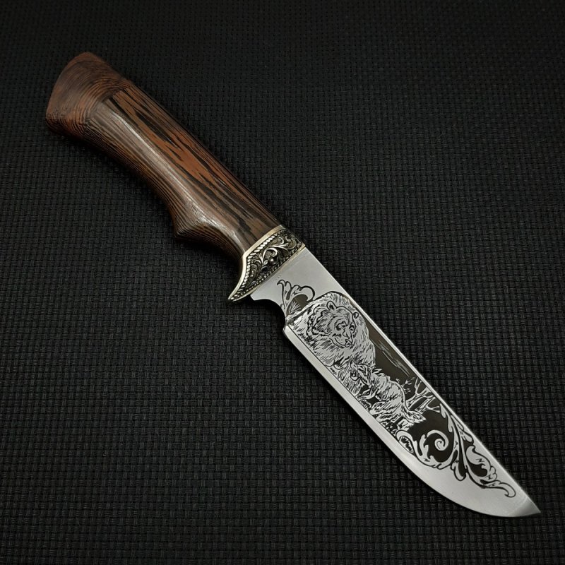 Нож Пластун из стали 95х18, рукоять венге, литьё мельхиор в интернет-магазине art-steel.ru, фото