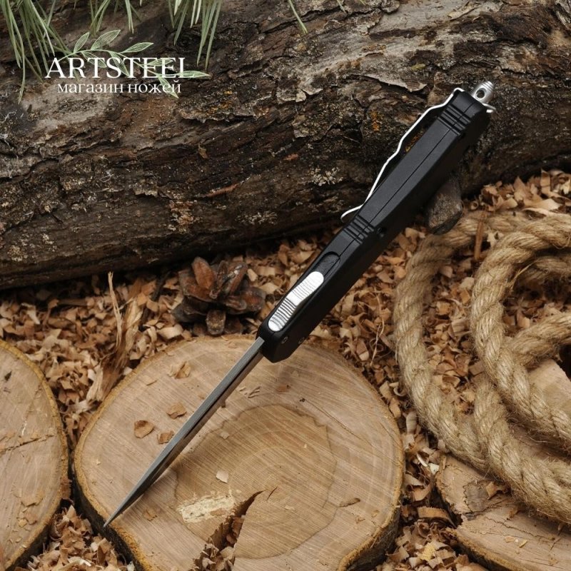 Автоматический складной нож Тирекс (фронтальный), сталь 440, рукоять алюминий в интернет-магазине art-steel.ru, фото