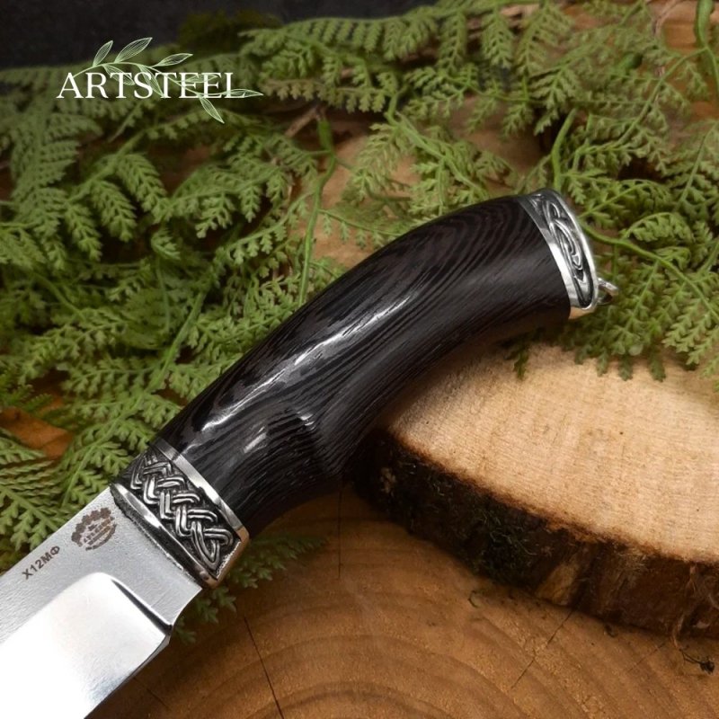 Нож Султан из стали Х12МФ, рукоять литье мельхиор, венге в интернет-магазине art-steel.ru, фото