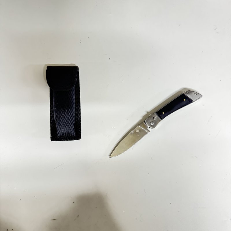 Автоматический складной нож Scout (кнопочный), сталь 65Х13, рукоять металл, смола (уценка) в интернет-магазине art-steel.ru, фото