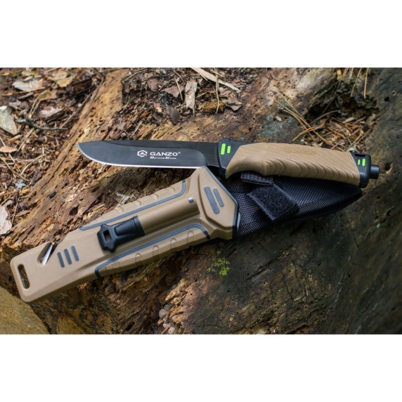 Туристический нож Ganzo G8012-DY, сталь 7Cr17, рукоять пластик ABS в интернет-магазине art-steel.ru, фото