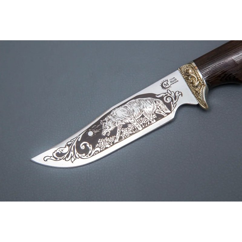 Нож Юнкер из стали 95х18, рукоять венге, литьё мельхиор в интернет-магазине art-steel.ru, фото