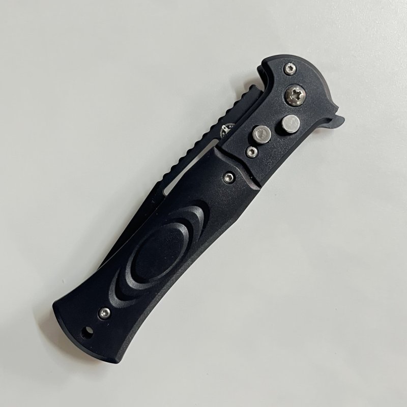 Автоматический складной нож Вист (кнопочный), сталь 420, рукоять сталь в интернет-магазине art-steel.ru, фото