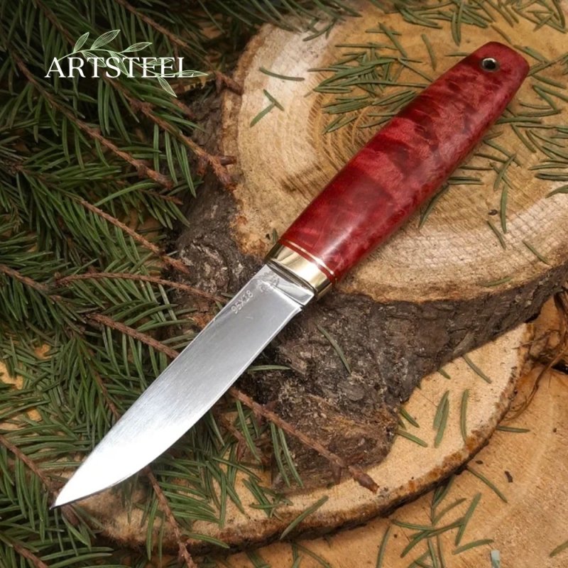 Нож Маус из стали 95Х18, рукоять дерево, латунь в интернет-магазине art-steel.ru, фото