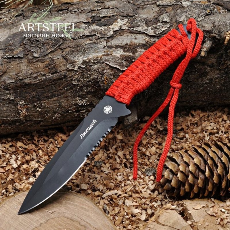 Набор метательных ножей Лиходей (2 шт.), сталь 420, рукоять сталь, обмотка паракордом в интернет-магазине art-steel.ru, фото