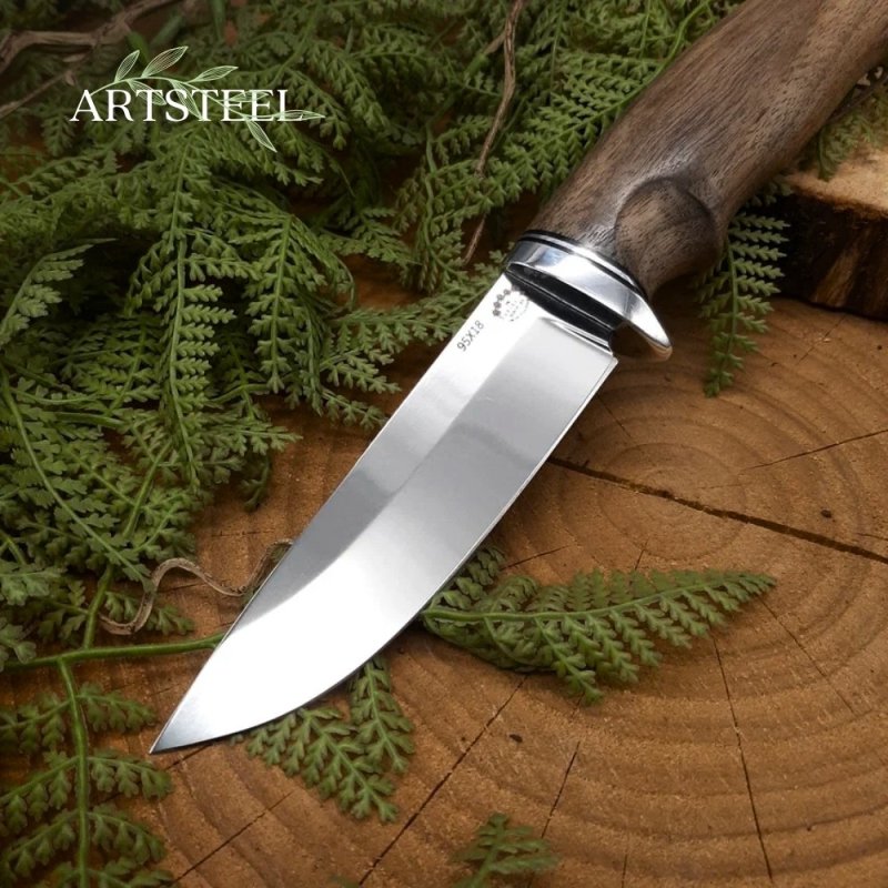 Нож Олень из стали 95Х18, рукоять литье дюраль, орех в интернет-магазине art-steel.ru, фото