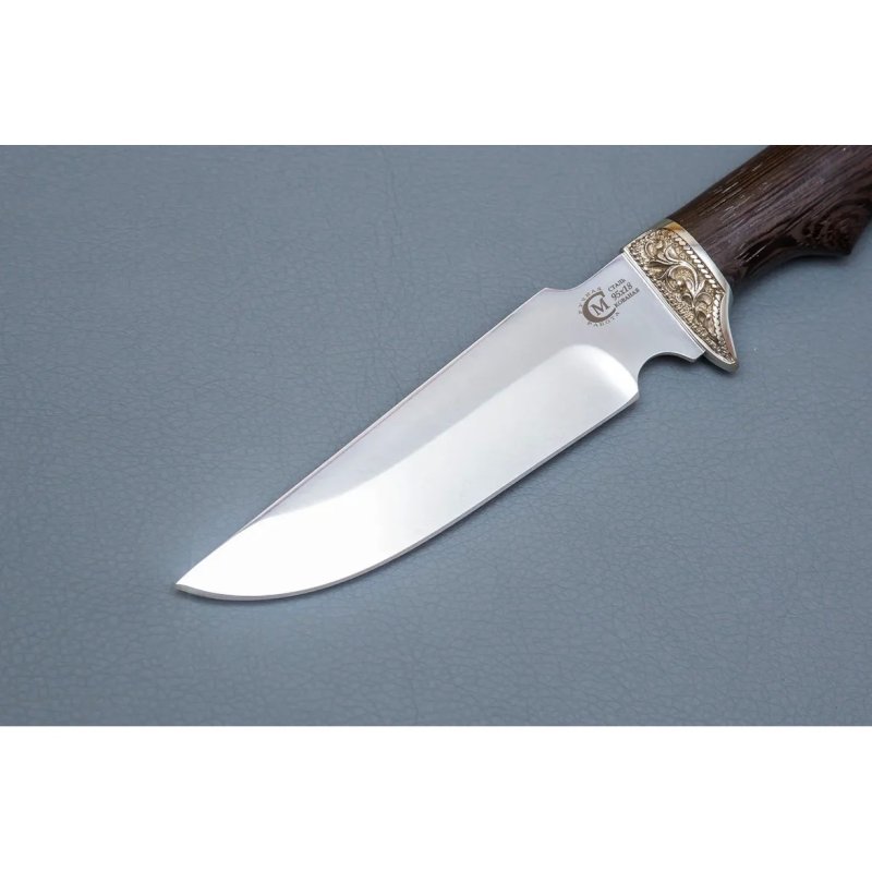 Нож Следопыт из стали 95х18, рукоять венге, литьё мельхиор в интернет-магазине art-steel.ru, фото