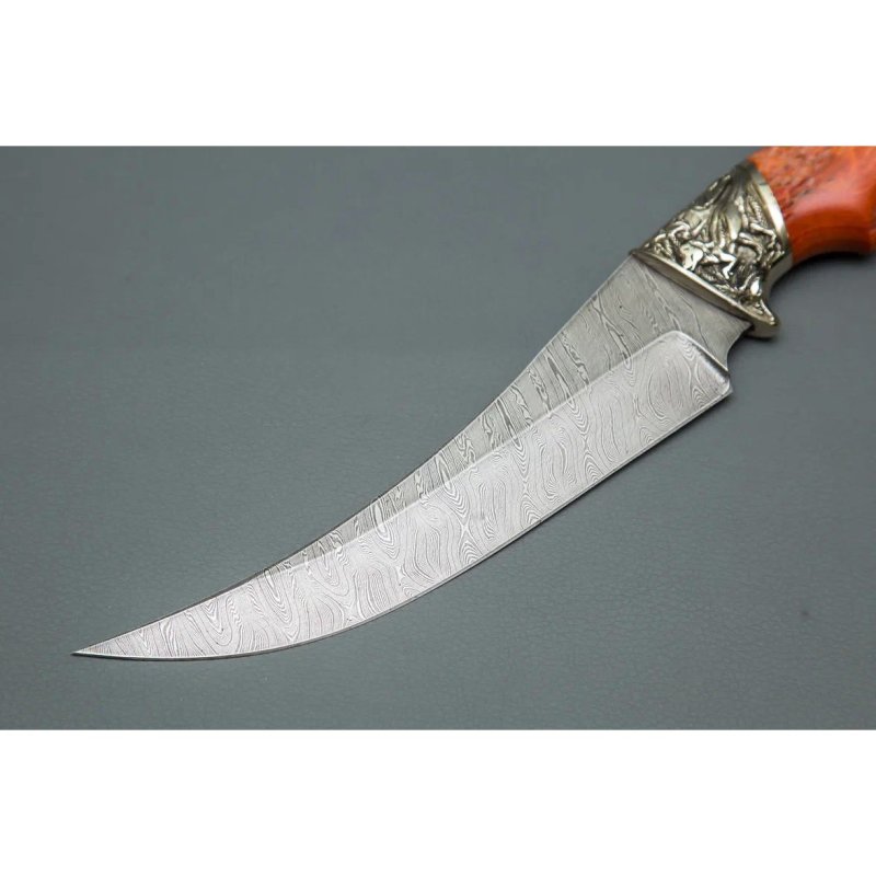 Нож Корсар из дамасской стали, рукоять карельская береза в интернет-магазине art-steel.ru, фото