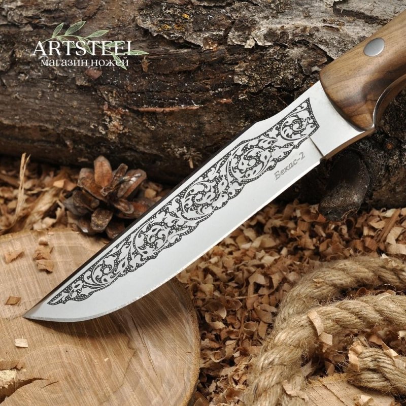 Охотничий нож Бекас-2, сталь AUS8, рукоять дерево в интернет-магазине art-steel.ru, фото