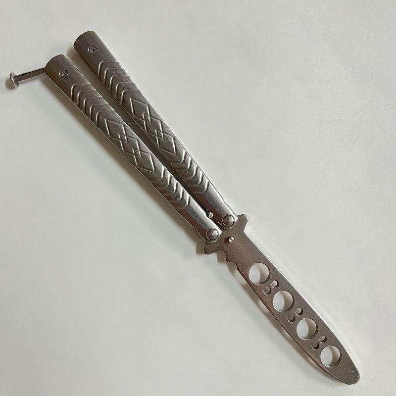 Нож бабочка тренировочный Серый Ромб в интернет-магазине art-steel.ru, фото