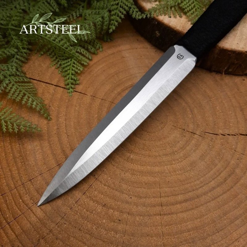 Нож Юст-1 из стали 65Х13, рукоять сталь, нейлон в интернет-магазине art-steel.ru, фото