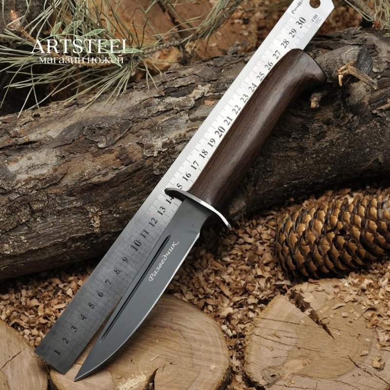 Нож Разведчик, сталь У8, рукоять венге в интернет-магазине art-steel.ru, фото