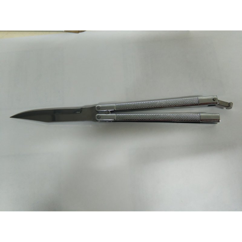 Нож бабочка Буратино, сталь 420, рукоять сталь в интернет-магазине art-steel.ru, фото