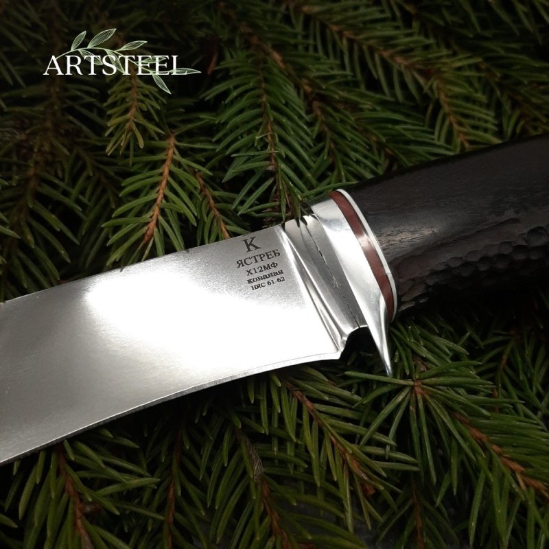 Нож Ястреб из стали Х12МФ, рукоять Граб в интернет-магазине art-steel.ru, фото